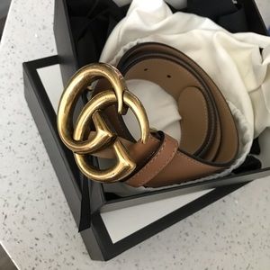 NUDE GUCCI BELT-AUTHENTIC